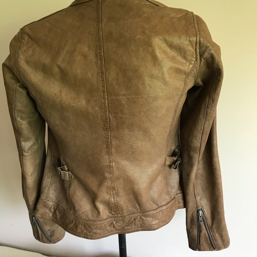 Banana Republic taupe leather jacket - Picture 2 of 7